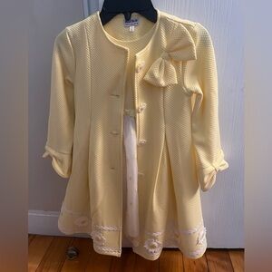 Yellow floral dress with jacket